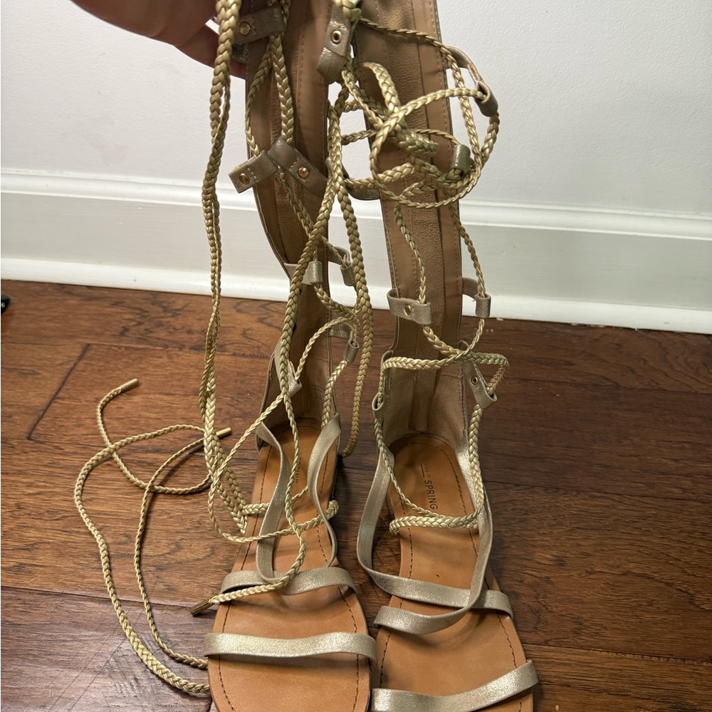 Call It Spring Gold Strappy Sandals
